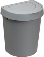 plast team Poubelle SEATTLE, 10 litres, argent