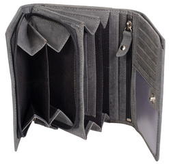 PRIDE&SOUL Portefeuille pour dames RFID, en cuir, gris – Image 2