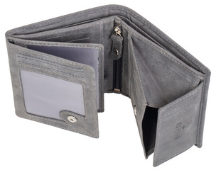 PRIDE&SOUL Portefeuille RFID, format paysage, cuir, gris – Image 4