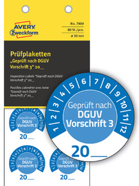 AVERY Zweckform Prüfplaketten "DGUV Vorschrift 3", gelb – Image 4