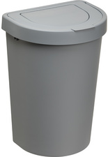 plast team Poubelle SEATTLE, 25 litres, argent