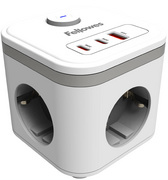 Fellowes Steckdosenwürfel Power Cube, Typ F, weiß