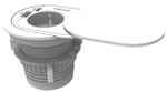 Fellowes Prise encastrée pour table Power Spot type E, blanc