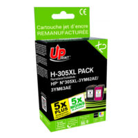 UPRINT PACK 2 CARTOUCHES REMANUFACTUREES HP 305XL-REMPLACE 6ZA94AE N/CL
