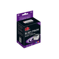 UPRINT PACK 4 CARTOUCHES COMPATIBLE BROTHER LC521-REMPLACE LC521VAL BK/C/M/Y