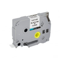 RUBAN POUR ETIQUETEUSE COMPATIBLE AVEC BROTHER TZe 111 NOIR SUR TRANSPARENT