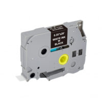 RUBAN POUR ETIQUETEUSE COMPATIBLE AVEC BROTHER TZe 325 BLANC SUR NOIR
