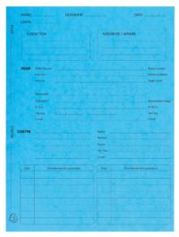 Paquet de 25 dossiers de procédure carte lustrée 25x32cm - Turquoise