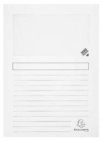 Paquet de 10 chemises à fenêtre SUPER 160g/m2 - 22x31cm - Couleurs assorties