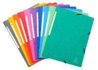 Chemise à élastique sans rabat carte lustrée 400gm2 - A4 - Couleurs assorties