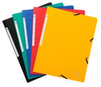 Chemise à élastique sans rabat carte lustrée 400gm2 - A4 - Couleurs assorties