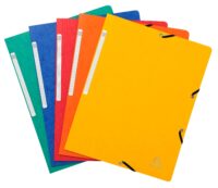 Chemise à élastique sans rabat carte lustrée 355gm2 - A4 - Couleurs assorties