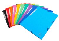 Chemises à élastiques carte lustrée 3 rabats - Couleurs assorties