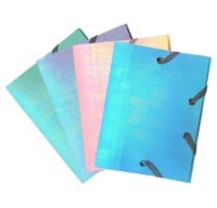 Chemises à élastiques 3 rabats PP Candy Tidy - A6 - Couleurs assorties - New