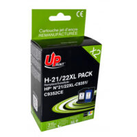 UPRINT PACK 2 CARTOUCHES REMANUFACTUREES HP 21/22XL-REMPLACE C9351AE/C9352 N/CL