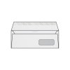 Enveloppe DL Conqueror Laid Diamond White 120 g/m² avec fenêtre 45 mm x 100 mm Tarot Cool Gray 2
