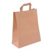 Sac kraft poignées plates 260 x 250 x 190 mm brun