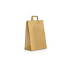 Sac kraft poignées plates 260 x 320 x 140 mm brun
