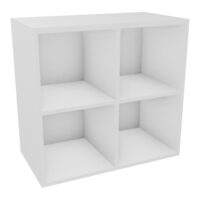 Camille structure 4 multicases mélamine blanc neige H. 75,5 x L. 80,7 x P. 43,2 cm