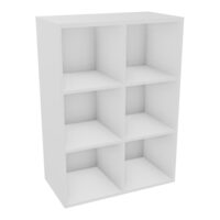 Camille structure 6 multicases mélamine blanc neige H. 112,3 x L. 80,7 x P. 43,2 cm