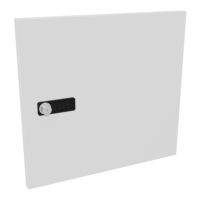 Camille porte métal lisse blanc 1 case unie sans fente à courrier fermeture à code