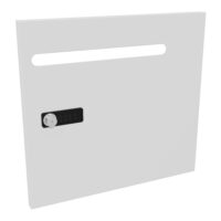 Camille porte métal lisse blanc 1 case unie avec fente à courrier fermeture à code