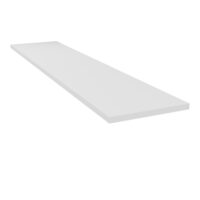 Top James mélamine blanc neige épaisseur 25 mm L. 165 x P. 36 cm pour meuble 4 portes mélamine