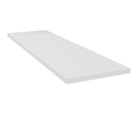 Top James mélamine blanc neige épaisseur 25 mm L. 123,75 x P. 36 cm pour meuble 2 portes mélamine 1 cube métal et 1 cube filaire L165,5 cm