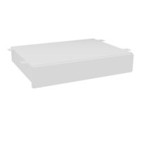 Tiroir métallique blanc L. 37 x P. 27 cm avec plumier ABS intégré V3 pour plan travail P70/P80