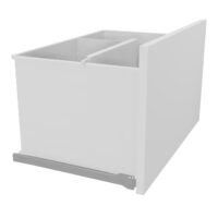 Tiroir pour dossier suspendu Robin façade épaisseur 19mm mélamine blanc neige positionnement dans la niche du meuble bas porteur