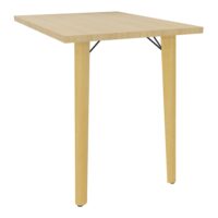 Robin retour L. 80 x P. 60 cm Chêne naturel pieds métal lisse noir/bois hêtre massif vernis