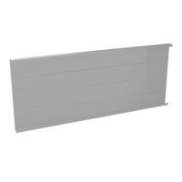 Voile de fond L. 70 cm métal lisse gris aluminium