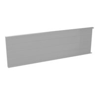 Voile de fond L. 90 cm métal lisse gris aluminium