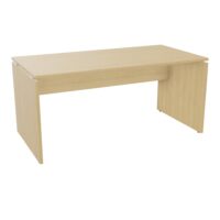 Table de bureau rectangulaire Forstyl L. 160 x P. 80 cm mélamine Chêne naturel piétements panneau mélamine Chêne naturel