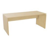 Table de bureau rectangulaire Forstyl L. 180 x P. 80 cm mélamine Chêne naturel piétements panneau mélamine Chêne naturel