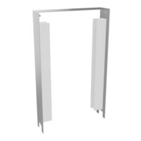 Fileur largeur 85mm épaisseur 1 mm métal lisse gris aluminium pour joindre dos à dos 2 caissons Gustave H. 73, 5 cm