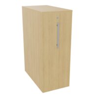 Caisson individuel Gustave hauteur comptoir H. 113,5 x L. 43,2 x P.80 cm corps & top mélamine Chêne naturel porte mélamine Chêne naturel