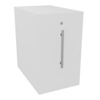 Caisson individuel Gustave extension de bureau H. 73,5 x L. 43,2 x P. 70 cm corps mélamine blanc neige top mélamine blanc neige porte mélamine blanc neige