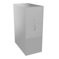 Caisson Tower H. 110 cm x P. 80 cm métal gris aluminium