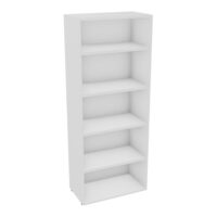 Armoire mélamine Armand 4 tablettes H. 202,1 x L. 80 x P. 43,2 cm sans portes - corps et top finition mélamine blanc neige