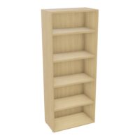 Armoire mélamine Armand 4 tablettes H. 202,1 x L. 80 x P. 43,2 cm sans portes - corps et top finition mélamine Chêne naturel
