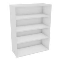 Armoire mélamine Armand 3 tablettes H. 133,5 x L. 100 x P. 43,2 cm sans portes - corps et top finition mélamine blanc neige