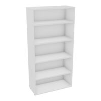 Armoire mélamine Armand 4 tablettes H. 202,1 x L. 100 x P. 43,2 cm sans portes - corps et top finition mélamine blanc neige