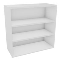 Armoire mélamine Armand 2 tablettes H. 100 x L. 100 x P. 43,2 cm sans portes - corps et top finition mélamine blanc neige