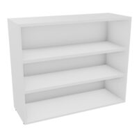 Armoire mélamine Armand 2 tablettes H. 100 x L. 120 x P. 43,2 cm sans portes - corps et top finition mélamine blanc neige