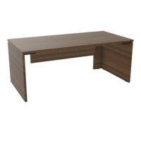 Bureau Kara rectangulaire L. 180 x P. 90cm mélamine noyer brun