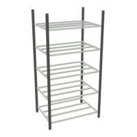 Rayonnage tubulaire Elément départ gris anthracite H. 200 x L. 100 x P. 70 cm 5 tablettes