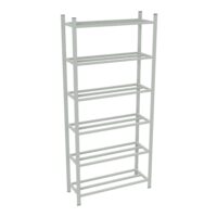 Rayonnage tubulaire Elément départ acier galvanisé H. 225 x L. 100 x P. 35 cm 6 tablettes