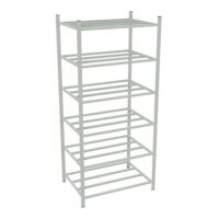 Rayonnage tubulaire Elément départ acier galvanisé H. 225 x L. 100 x P. 70 cm 6 tablettes