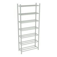 Rayonnage tubulaire Elément départ acier galvanisé H. 250 x L. 100 x P. 35 cm 7 tablettes